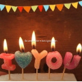 I Love You Letter Birthday Candle